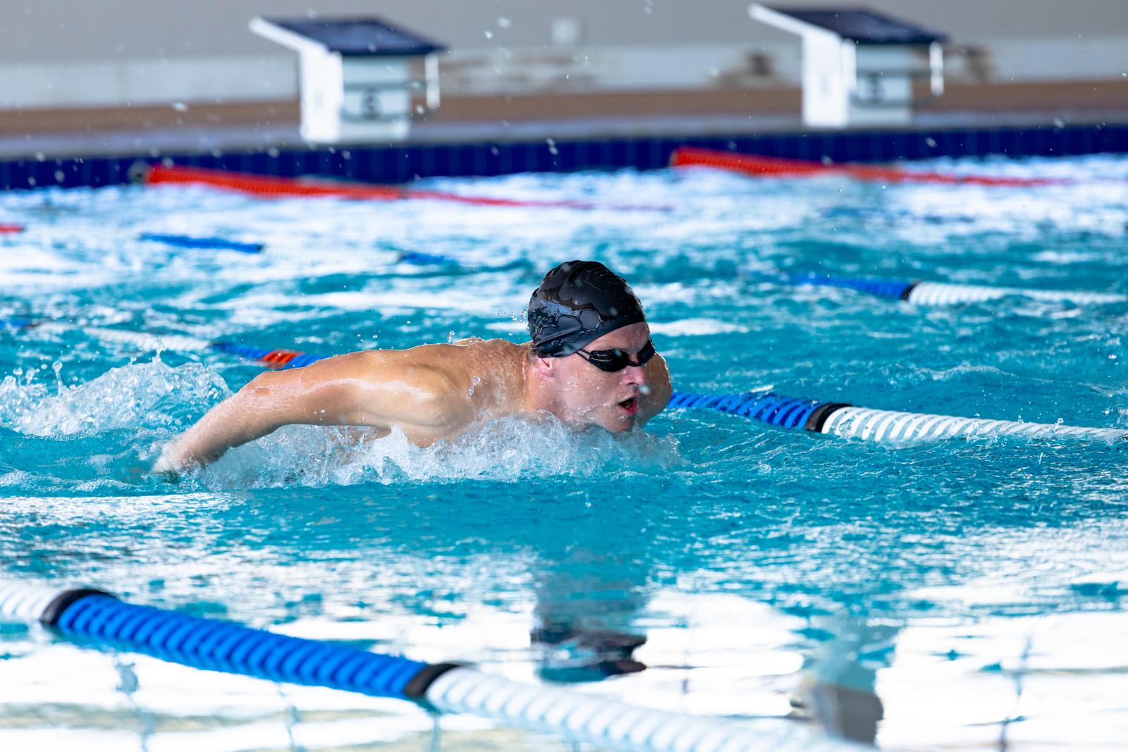 swimmer swimming in the pool